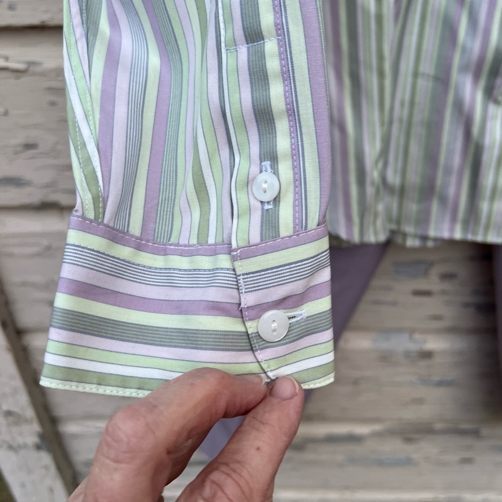 Pendleton Pinstriped Virgin Wool Purple Slacks Of… - image 6